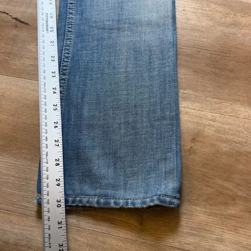 Diesel Larkee Jeans Mens 29x32 Blue Regular Straight Leg Distressed Denim 008J4